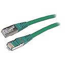 S / FTP patch cable, CAT 5, length: 0.5 m - green