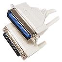 Printer cable, Sub-D / Centronics, shed on both sides, 25-pin full, length: 3m